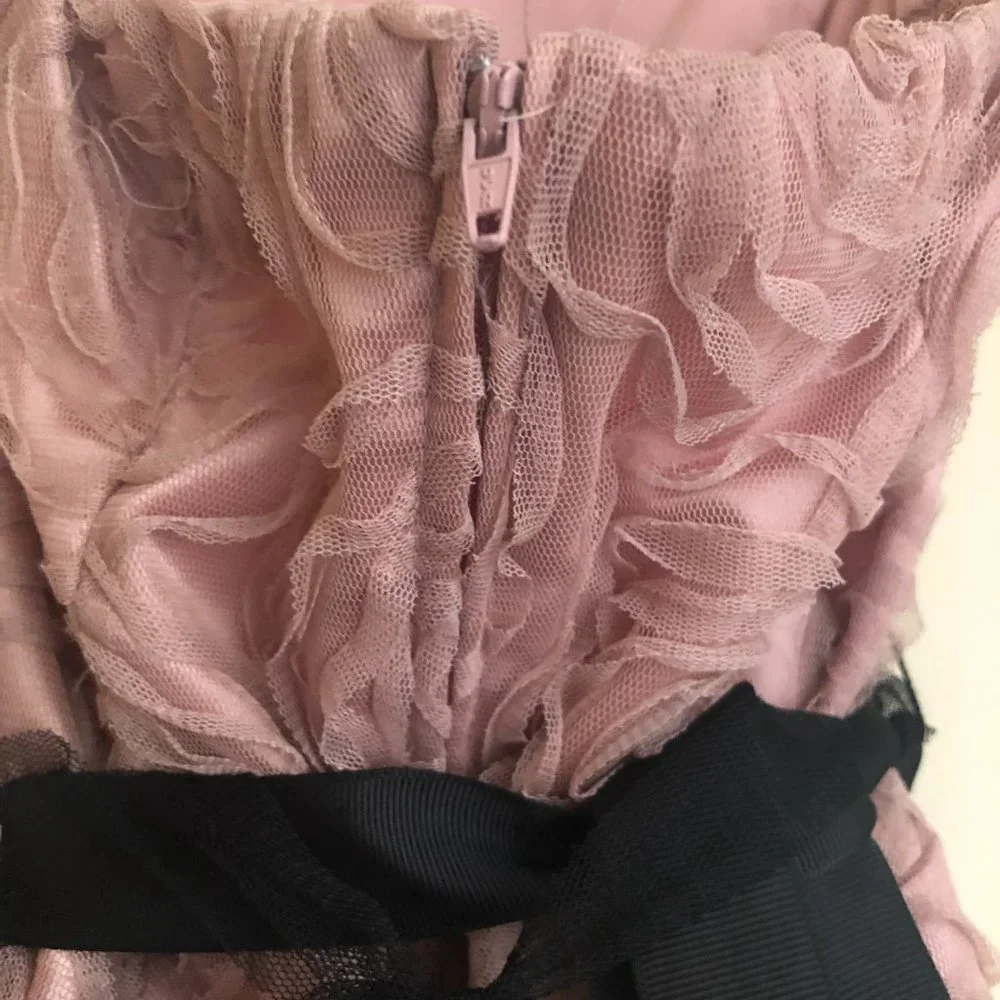 NWT Teeze Me Strapless Rose-Textured Mini Dress in Blush | Size 9 - Picture 9 of 14